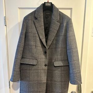 Banana Republic Wool Blend Printed Winter Coat